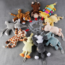 Load image into Gallery viewer, 1Pc Cute Baby Cartoon Dummy Pacifier Chain Clips Newborn Plush Animal Toys Toddler Soother Nipples Holder (not include Pacifier)
