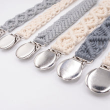 Load image into Gallery viewer, Baby Pacifiers Infant Kids Cotton Tassel Crochet Pacifier Clip for Newborn Baby Teething Soother Chew Dummy Chains Handmade