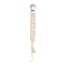 Load image into Gallery viewer, Baby Pacifiers Infant Kids Cotton Tassel Crochet Pacifier Clip for Newborn Baby Teething Soother Chew Dummy Chains Handmade