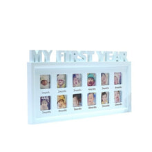 Load image into Gallery viewer, Creative DIY 0-12 Month Baby "MY FIRST YEAR" Pictures Souvenirs Commemorate Kids Growing Memory Gift Display Plastic Photo Frame