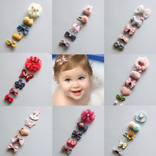 Load image into Gallery viewer, 5Pcs/Set Baby Hair clip Set Baby Headband Accessories Cross Kid Hair Clip Cartoon Girl Hair Clip Baby Barrettes Hair Accessories